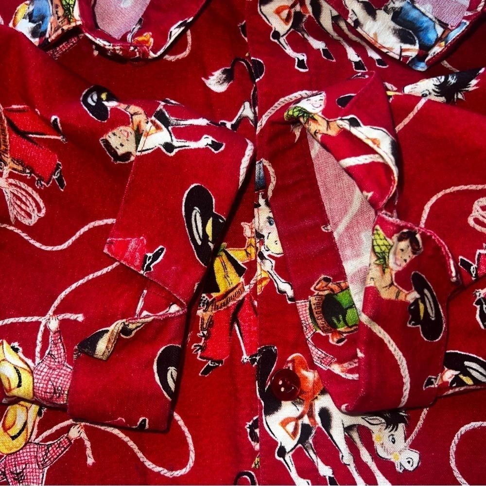 The Cat’s Pajamas retro western print night shirt size medium - Picture 5 of 11